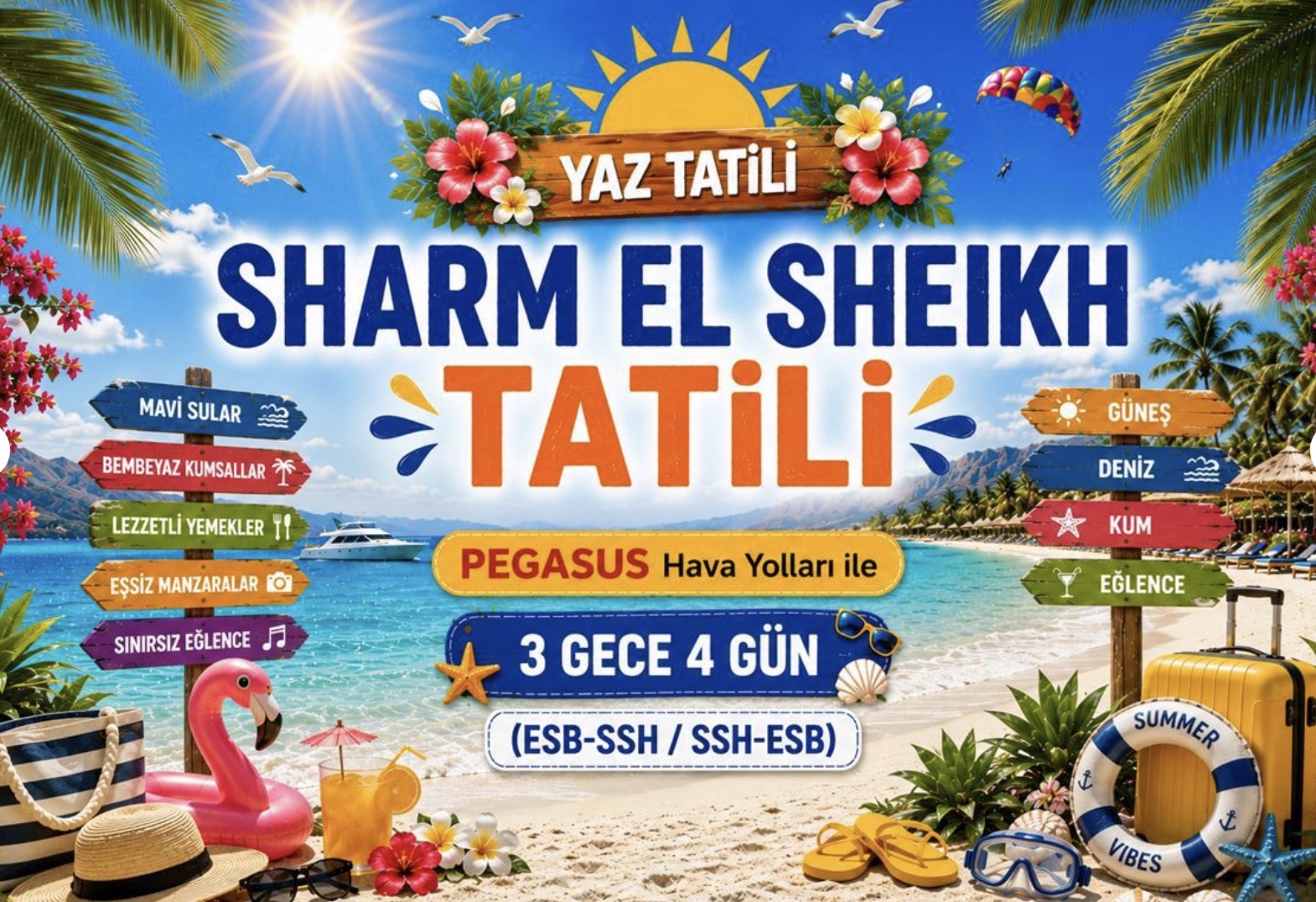 Ankara’dan 4 Gece 5 Gün Sharm El Sheikh Turu